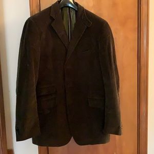 EURO Milano Forest green, mens Corduroy jacket with satin lining. Many pockets!!
